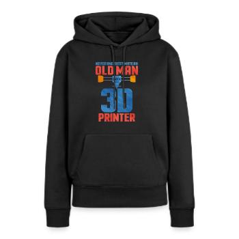 Impression 3D - Sweat à capuche Premium bio Femme - noir - Devant - Julia (174cm)