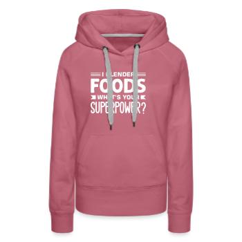 Smoothies Liquid Food - Women’s Premium Organic Hoodie - mauve - Front - Isabella (175cm)