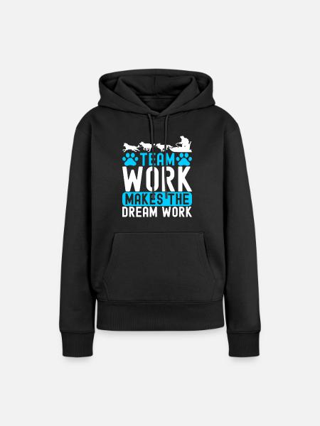 Schlittenfahren Schlittenhunde - Frauen Premium Bio Hoodie - Schwarz