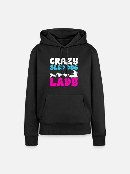 Schlittenfahren Schlittenhunde - Frauen Premium Bio Hoodie - Schwarz