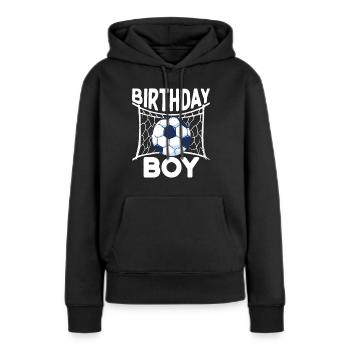 Geburtstagsbuldenfußballspieler Bday Team Party - Frauen Premium Bio Hoodie - Schwarz - Vorne - Julia (174cm)