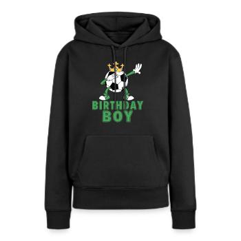 Geburtstagsbuldenfußballspieler Bday Team Party - Frauen Premium Bio Hoodie - Schwarz - Vorne - Julia (174cm)