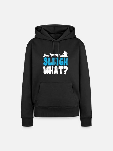 Schlittenfahren Schlittenhunde - Frauen Premium Bio Hoodie - Schwarz