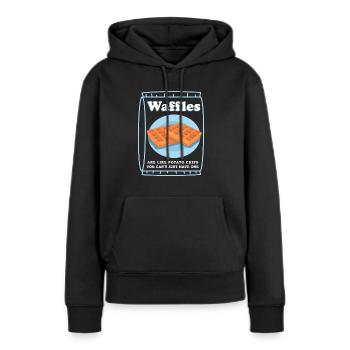 Gaufre Gaufre Lover Gaufres Cadeau - Sweat à capuche Premium bio Femme - noir - Devant - Julia (174cm)