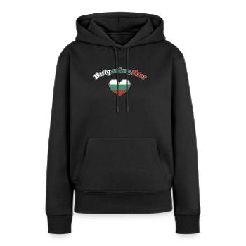 Bulgarin - Frauen Premium Bio Hoodie - Schwarz - Vorne - Julia (174cm)