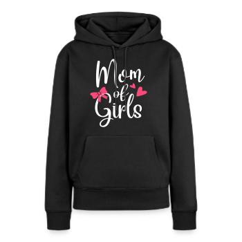 Maman de filles Maman filles filles maman fière maman - Sweat à capuche Premium bio Femme - noir - Devant - Julia (174cm)