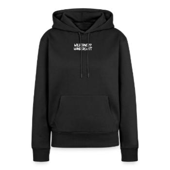 Camping - Wilderness wanderlust - Frauen Premium Bio Hoodie - Schwarz - Vorne - Julia (174cm)