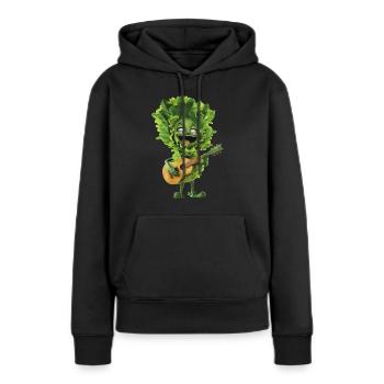 Salat Gitarre - Frauen Premium Bio Hoodie - Schwarz - Vorne - Julia (174cm)