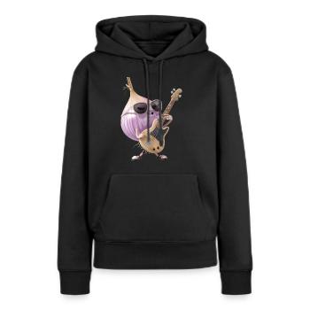Zwiebel gitarre - Frauen Premium Bio Hoodie - Schwarz - Vorne - Julia (174cm)