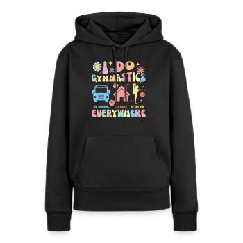 Gymnastik Gymnastik Gymnastik Groovy Gymnast Akrob - Frauen Premium Bio Hoodie - Schwarz - Vorne - Julia (174cm)