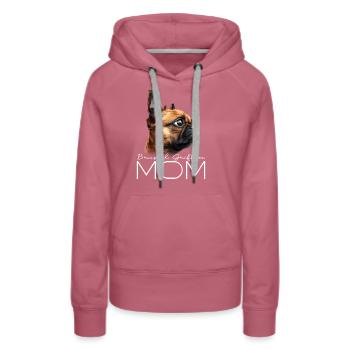 Brussel Griffon Mama - Frauen Premium Bio Hoodie - Malve - Vorne - Isabella (175cm)
