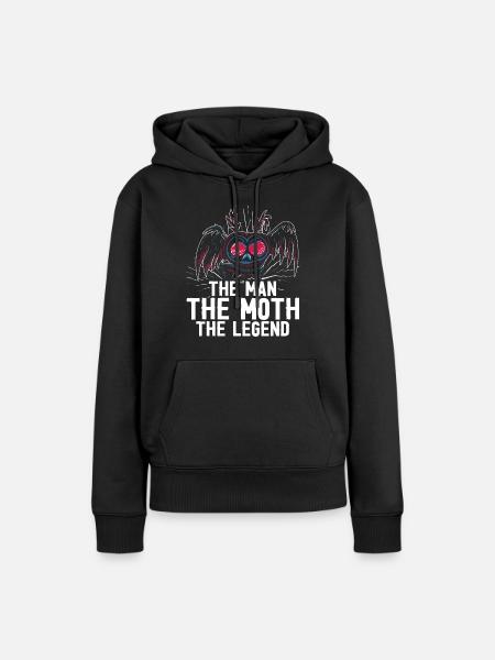 Mothman Lover Mythical Creature Cryptozoology - Frauen Premium Bio Hoodie - Schwarz