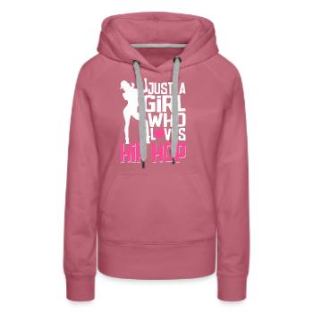 HipHop -Tänzer Breakdancing Der 80er 90er Hip Hop - Frauen Premium Bio Hoodie - Malve - Vorne - Isabella (175cm)