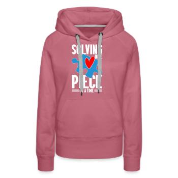 Puzzle Pièce Puzzle Amateur de Puzzle - Sweat à capuche Premium bio Femme - mauve - Devant - Isabella (175cm)