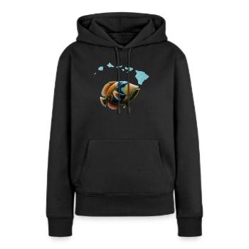 Humuhumunukunukuapua'a Hawaiianischer Riff-Drücker - Frauen Premium Bio Hoodie - Schwarz - Vorne - Julia (174cm)