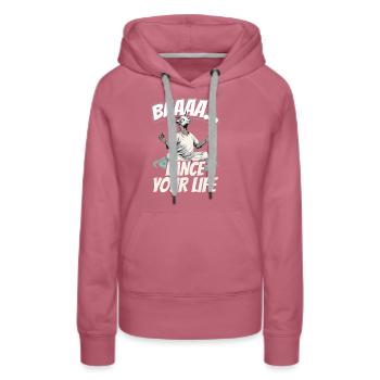Ziegen-yoga-meditation, Yoga-kurs, Yoga - Frauen Premium Bio Hoodie - Malve - Vorne - Isabella (175cm)