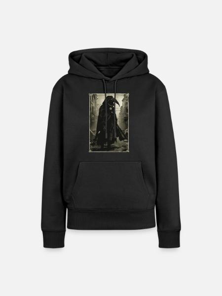 Pest Arzt Tarot - Frauen Premium Bio Hoodie - Schwarz