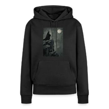 Der Einsiedler Tarot - Frauen Premium Bio Hoodie - Schwarz - Vorne - Julia (174cm)