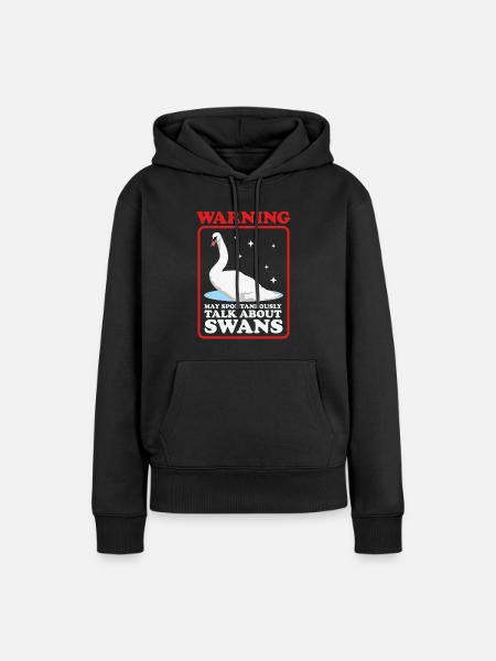 Schwan Schwanenliebhaber Schwäne Geschenk - Frauen Premium Bio Hoodie - Schwarz