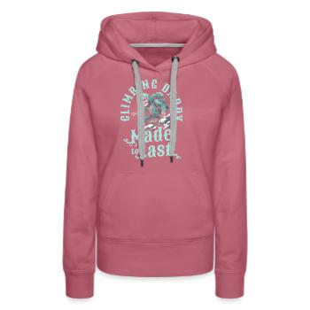Klettern Kletterer Skelett Fathers Day Dad - Frauen Premium Bio Hoodie - Malve - Vorne - Isabella (175cm)
