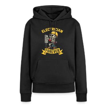 Elektriker Elektroniker - Frauen Premium Bio Hoodie - Schwarz - Vorne - Julia (174cm)