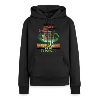 Martinique Ti Punch Französische Antillen - Frauen Premium Bio Hoodie - Schwarz - Vorne - Julia (174cm)