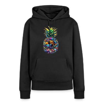 Humuhumunukunukuapua'a Hawaiianischer Riff-Drücker - Frauen Premium Bio Hoodie - Schwarz - Vorne - Julia (174cm)