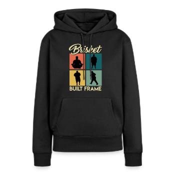 Fleischfresser BISKET BUILT FRAME BBQ - Frauen Premium Bio Hoodie - Schwarz - Vorne - Julia (174cm)