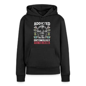 Entomologie Entomologe Insekt Schädel - Frauen Premium Bio Hoodie - Schwarz - Vorne - Julia (174cm)