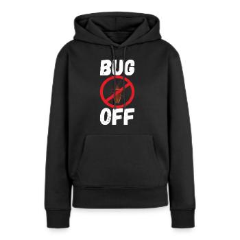 Exterminateur de lutte antiparasitaire - Sweat à capuche Premium bio Femme - noir - Devant - Julia (174cm)