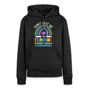 Autisme Autiste Autiste - Sweat à capuche Premium bio Femme - noir - Devant - Julia (174cm)