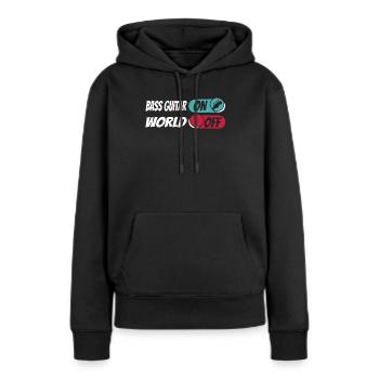 Bassiste, Guitare basse, Basser - Sweat à capuche Premium bio Femme - noir - Devant - Julia (174cm)