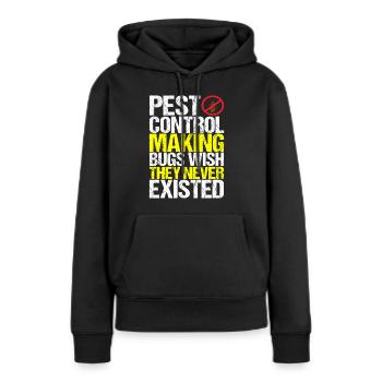 Exterminateurs de lutte antiparasitaire - Sweat à capuche Premium bio Femme - noir - Devant - Julia (174cm)