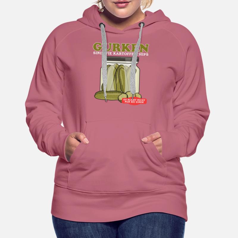 Cornichon de concombre Pickle Kukumer Cadeau de concombre Sweat à capuche Premium bio Femme