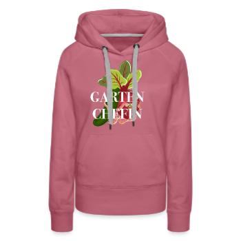 Garden - Women’s Premium Organic Hoodie - mauve - Front - Isabella (175cm)