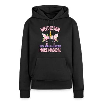 Weldicorn Welding like a normal Welder Girl Gift - Frauen Premium Bio Hoodie - Schwarz - Vorne - Julia (174cm)