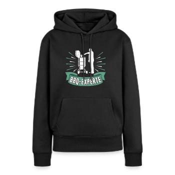 BBQ-Experte Lustig Fleischliebhaber Fleischesser - Frauen Premium Bio Hoodie - Schwarz - Vorne - Julia (174cm)