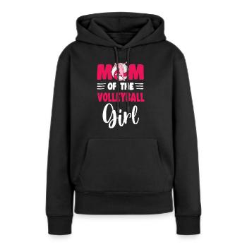 Maman de la fête familiale de volley-ball de la fille d’anniversaire - Sweat à capuche Premium bio Femme - noir - Devant - Julia (174cm)