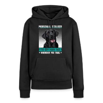 Labrador Lover Personal Stalker Labrador - Sweat à capuche Premium bio Femme - noir - Devant - Julia (174cm)