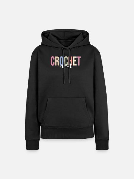 Stricken Garn Liebhaber - Frauen Premium Bio Hoodie - Schwarz