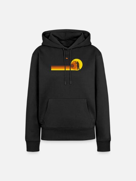 Tontaubenschießen Tontauben Vintage 70s - Dame Premium hoodie, økologisk bomuld - sort