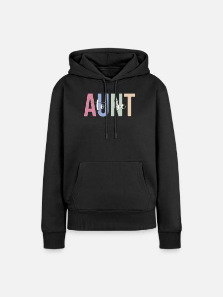Zum Tantchen befördert - Frauen Premium Bio Hoodie - Schwarz