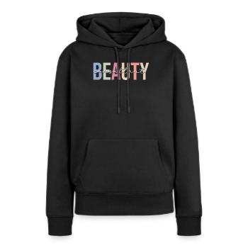 Make-up-Liebhaber - Frauen Premium Bio Hoodie - Schwarz - Vorne - Julia (174cm)