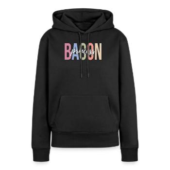 Speck Liebhaber Speck Mädchen - Frauen Premium Bio Hoodie - Schwarz - Vorne - Julia (174cm)