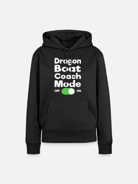 Lustiges Drachenboot-paddel - Frauen Premium Bio Hoodie - Schwarz