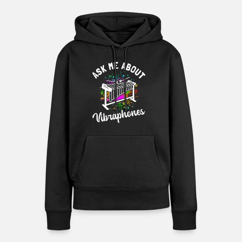 Vibraphon Vibraphoniste Vibraphone Cadeau Vibraphone - Sweat à capuche Premium bio Femme - noir