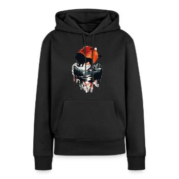 Löwe - Frauen Premium Bio Hoodie - Schwarz - Vorne - Julia (174cm)