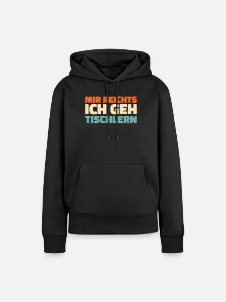 Zimmermann Tischler Schreiner - Dame Premium hoodie, økologisk bomuld - sort