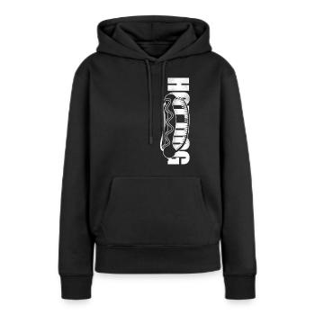 Hot Dog Hot-dog Adulte - Sweat à capuche Premium bio Femme - noir - Devant - Julia (174cm)