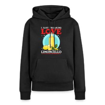 Limoncello Liqueur Citrons Cadeau - Sweat à capuche Premium bio Femme - noir - Devant - Julia (174cm)